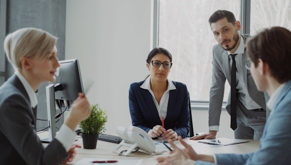 Business professionals in a meeting